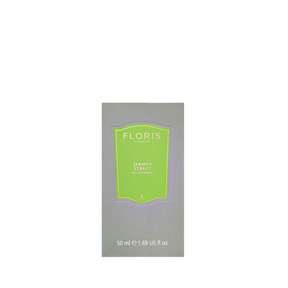 A 50ml Floris London Jermyn Street Eau de Parfum box with a green label—ideal for refined vetiver fragrance lovers.