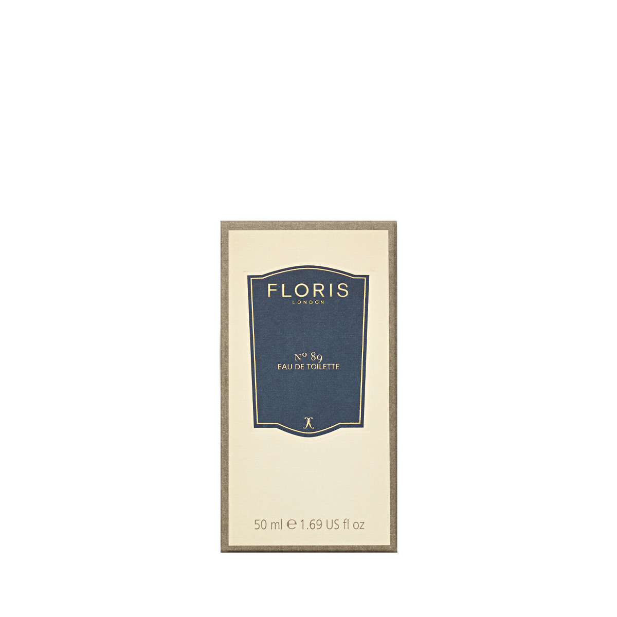 Floris London No. 89 - Eau de Toilette, 50 ml, presented in a beige box with navy label and gold lettering against a plain white background.