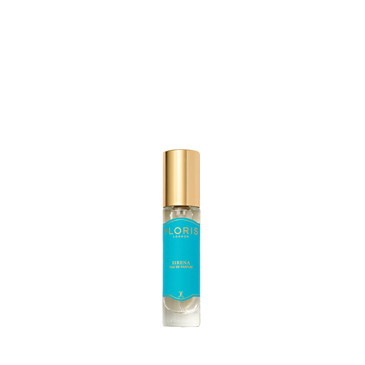 A small glass bottle of Floris London Sirena Eau de Parfum, a fresh floral scent, displayed against a plain white background.