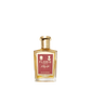 A glass bottle of Floris London A Rose For... Eau de Parfum, featuring a gold cap and pink label, set against a plain white background.