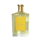 A clear glass bottle of Floris London Bergamotto di Positano Eau de Parfum, featuring a gold cap, yellow label, and pale yellow fragrance inside.