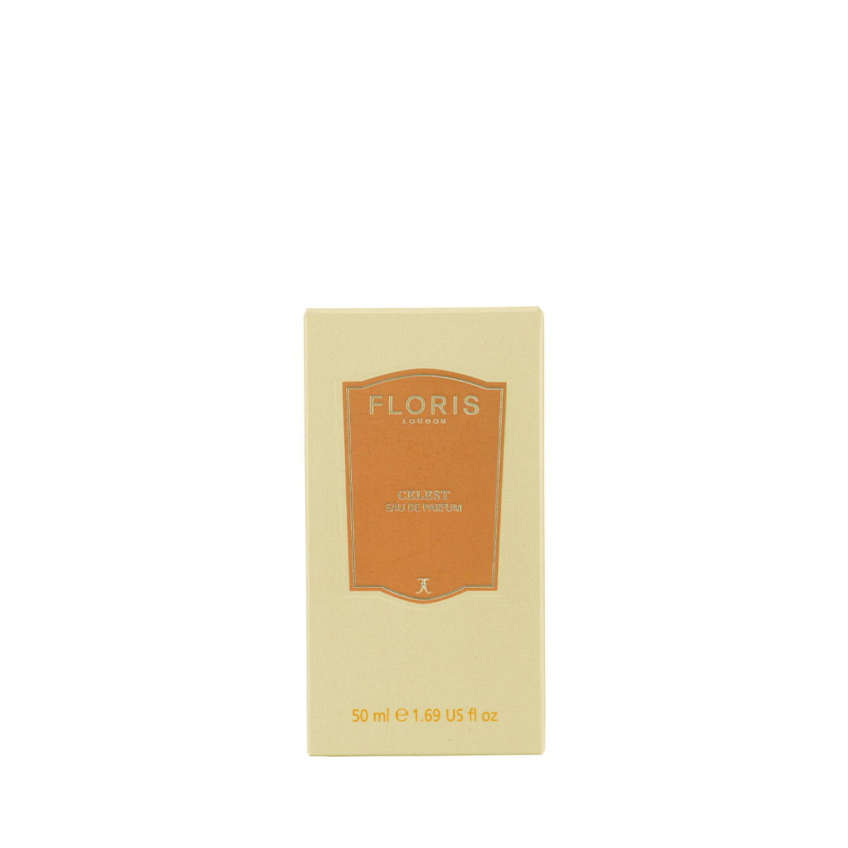 A 50 ml box of Floris London EU "Celest" Eau de Parfum, displayed upright against a plain white background.