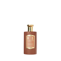 A bottle of Floris London Cinnamon & Tangerine Room Fragrance with a gold cap and label, featuring a rich spice blend of amber sandalwood.