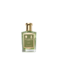 A clear glass bottle of Floris London Elite - Eau de Toilette, a woody scent, features a gold cap and label, displayed on a white background.
