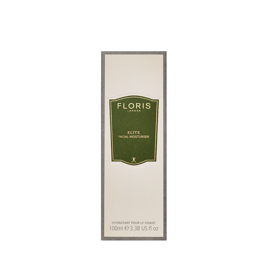 Floris London UK Elite Moisturiser, 100ml, hydrates and protects with antioxidants for refreshed, healthy-looking skin.