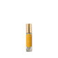A clear glass bottle of Floris London Golden Amber Eau de Parfum, a floral scent with golden amber notes, displayed on a plain white background.