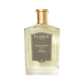 A clear glass bottle with a gold cap labeled "Islay" by Floris London EU, featuring an Islay whisky-inspired fragrance, set against a white background.