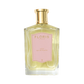 A clear glass bottle of Floris London EU Lily - Eau de Toilette, featuring a gold cap, pink label, and yellow liquid with lily of the valley notes.