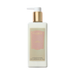 A rectangular bottle of Lily - Luxury Hand Lotion by Floris London EU with a gold cap and pink label—ideal for moisturizing and soothing dry skin.