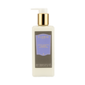 A 250 ml bottle of Floris London Night Scented Jasmine - Enriched Body Moisturiser with a gold pump.