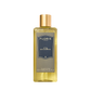 A clear plastic bottle of Floris London No. 89 Moisturising Bath & Shower Gel with a gold cap and navy label, featuring the iconic fragrance.