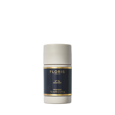 A Floris London EU No. 89 Deodorant Stick, aluminium-free with beige cap and base plus black and gold label, shown on a plain white background.