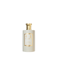 Floris London's "Oud & Cashmere" room fragrance in a white bottle with a gold label and cap exudes luxury.