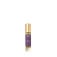A small glass bottle of Floris London EU Platinum 22 - Eau de Parfum with a gold cap and purple label, inspired by Queen Elizabeth II.