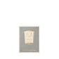 A Floris London Sandalwood & Patchouli Candle, hand poured, in a gray box with gold label, shown against a plain white background.