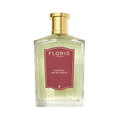 Floris London Santal Eau de Toilette, a men's fragrance with a gold cap and maroon label, features rich sandalwood notes.