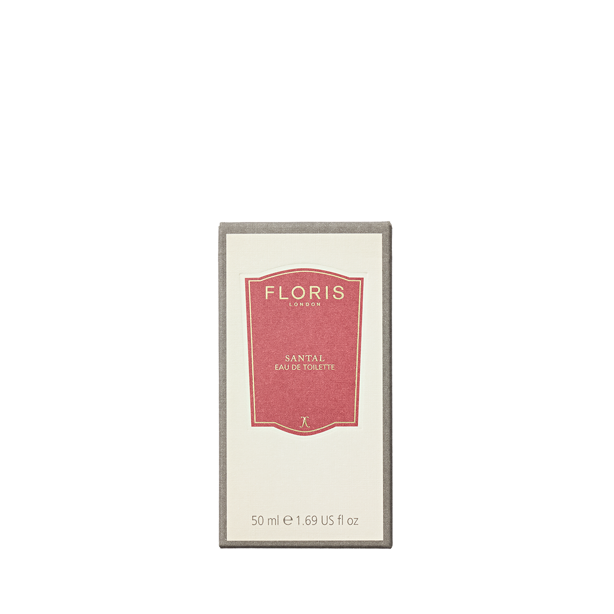Floris London's Santal Eau de Toilette for men comes in a 50 ml box, featuring a sandalwood scent with a pink and white label.