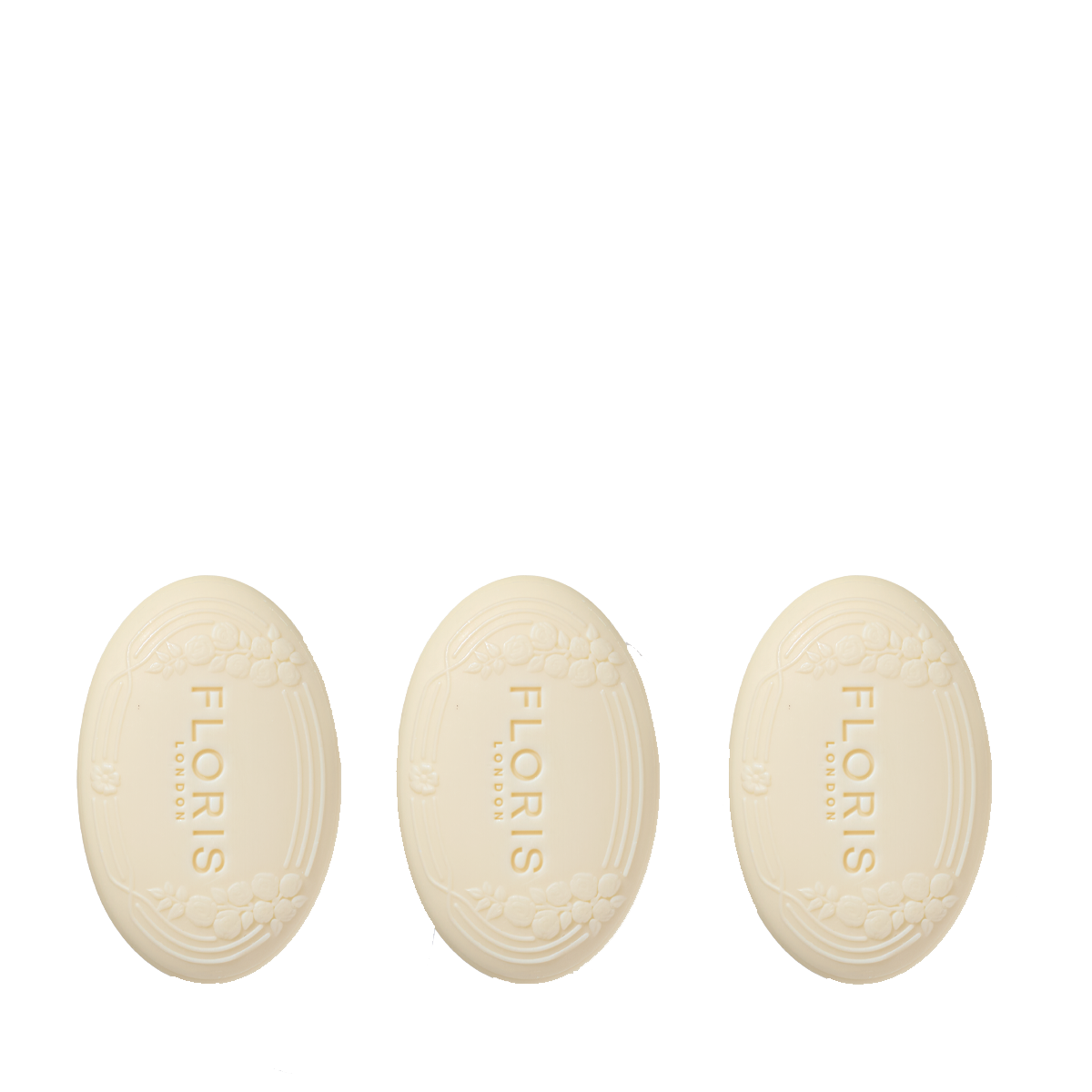 The Floris London Soap Collection | For Her features three elegant oval soaps, offering a luxurious aromatic and floral experience.
