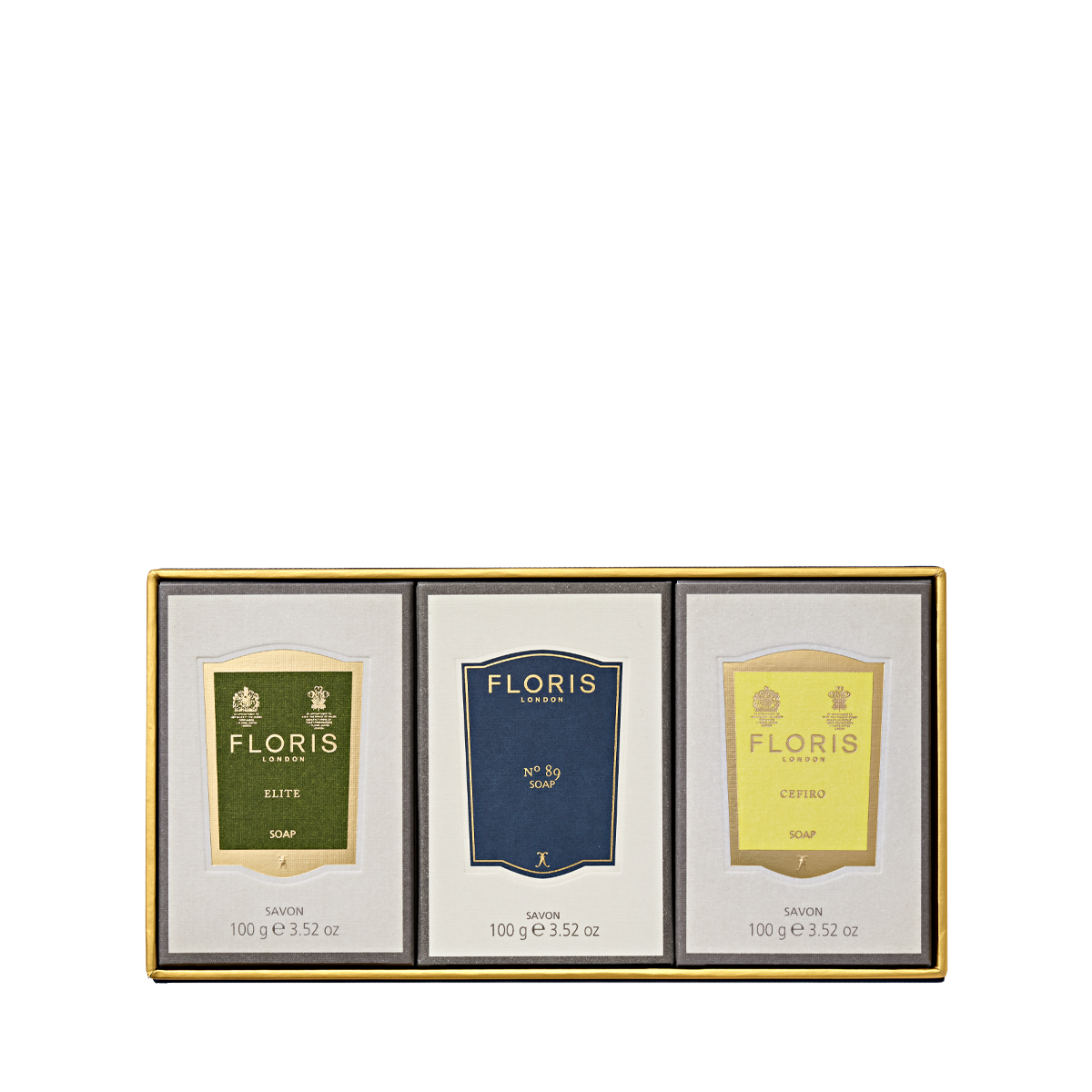 The Floris London Soap Collection | For Him: a boxed set of three shea butter soaps, inspired by classic men’s scents—an ideal gift.