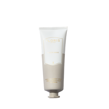 A tube of Floris London EU White Rose - Hand Treatment Cream for very dry hands stands upright against a plain white background.