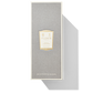 Large, tall grey box with a cream and gold label containing the Oud & Cashmere Reed Diffuser